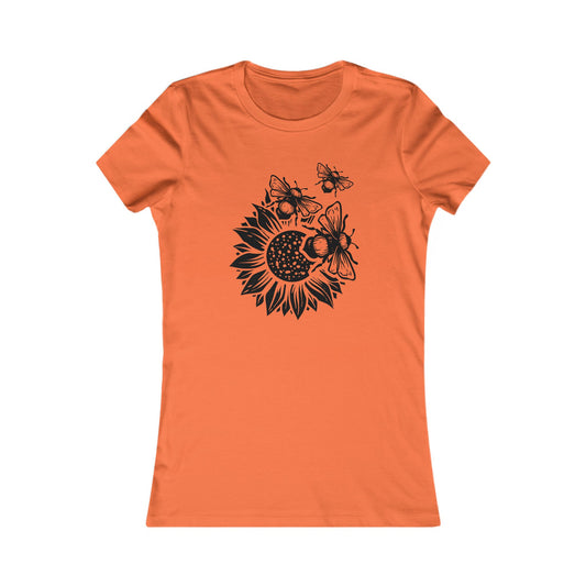 Sunflower Bees T-Shirt - Nature Graphic