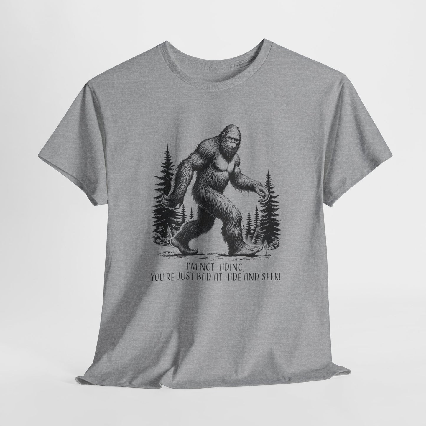 Bigfoot Hide and Seek T-Shirt - Funny Sasquatch Design