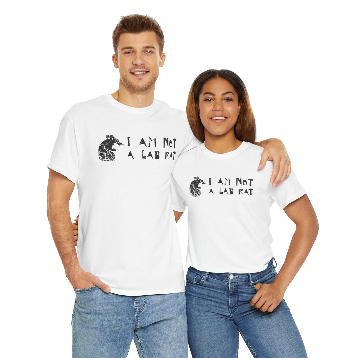 I Am Not a Lab Rat T-Shirt - Anti-Vaccine Stance Tee