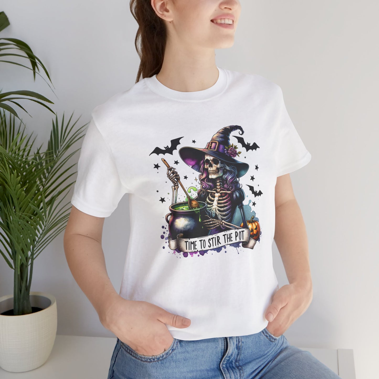 Time to Stir the Pot Witch T-Shirt - Funny Halloween Tee