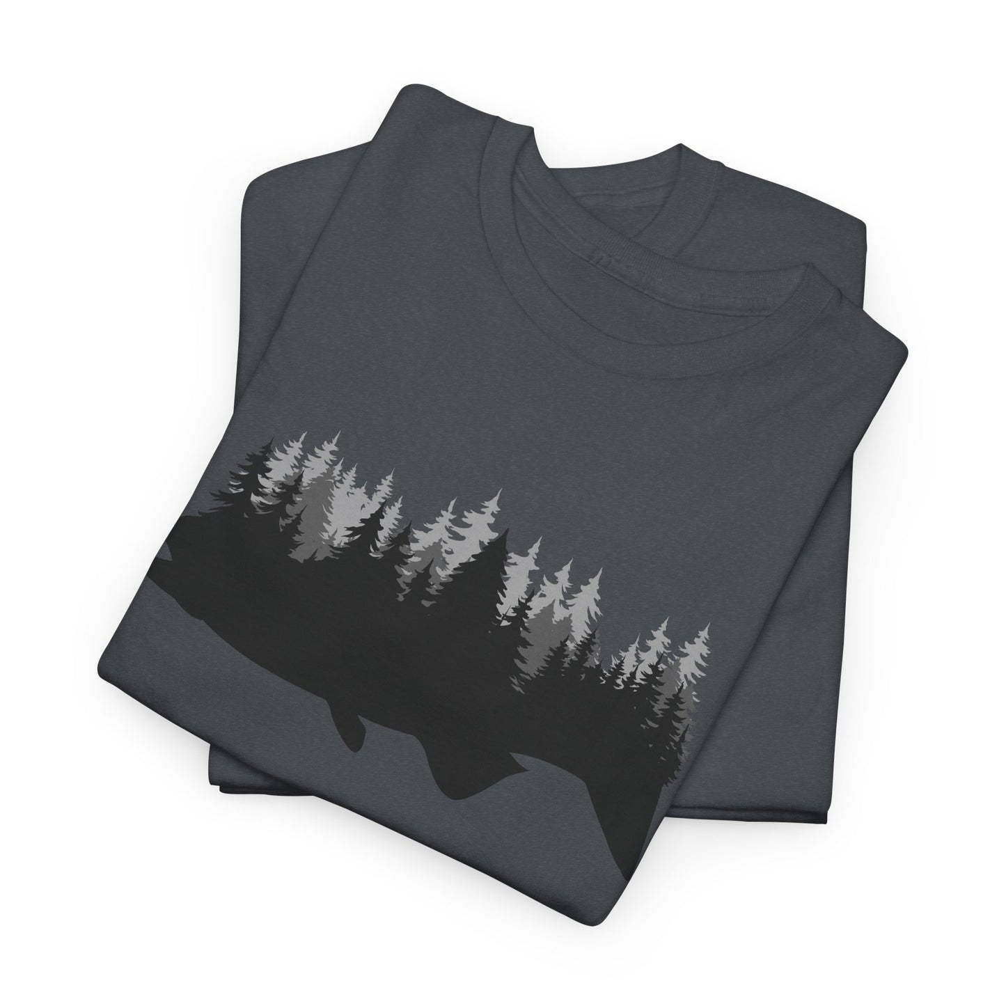 Fish Silhouette Forest Graphic T-Shirt