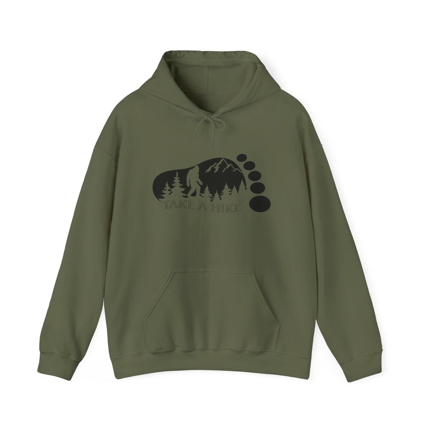 Bigfoot Take A Hike Hoodie - Trail Graphic