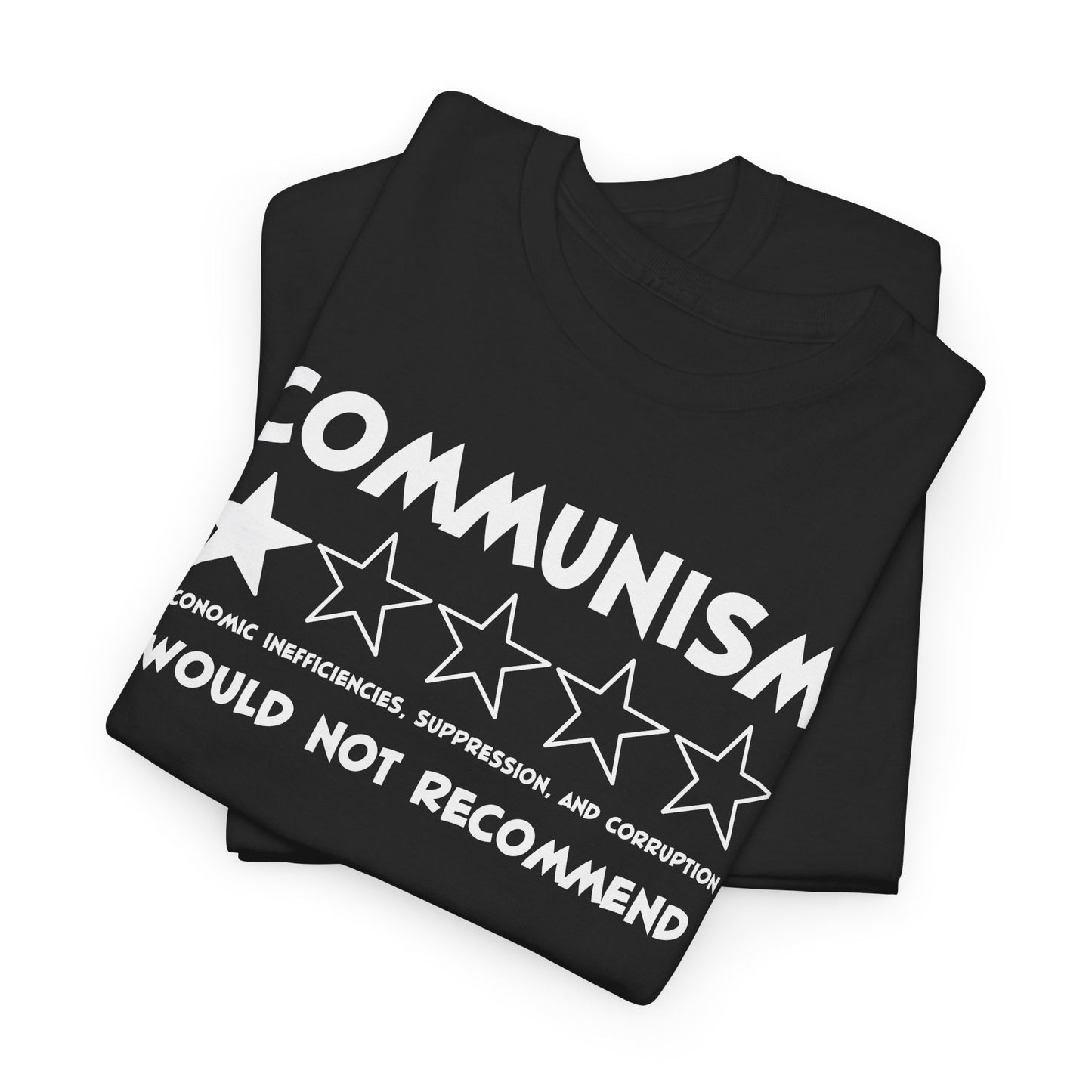 Communism 1-Star Rating T-Shirt - Funny Political Review Tee