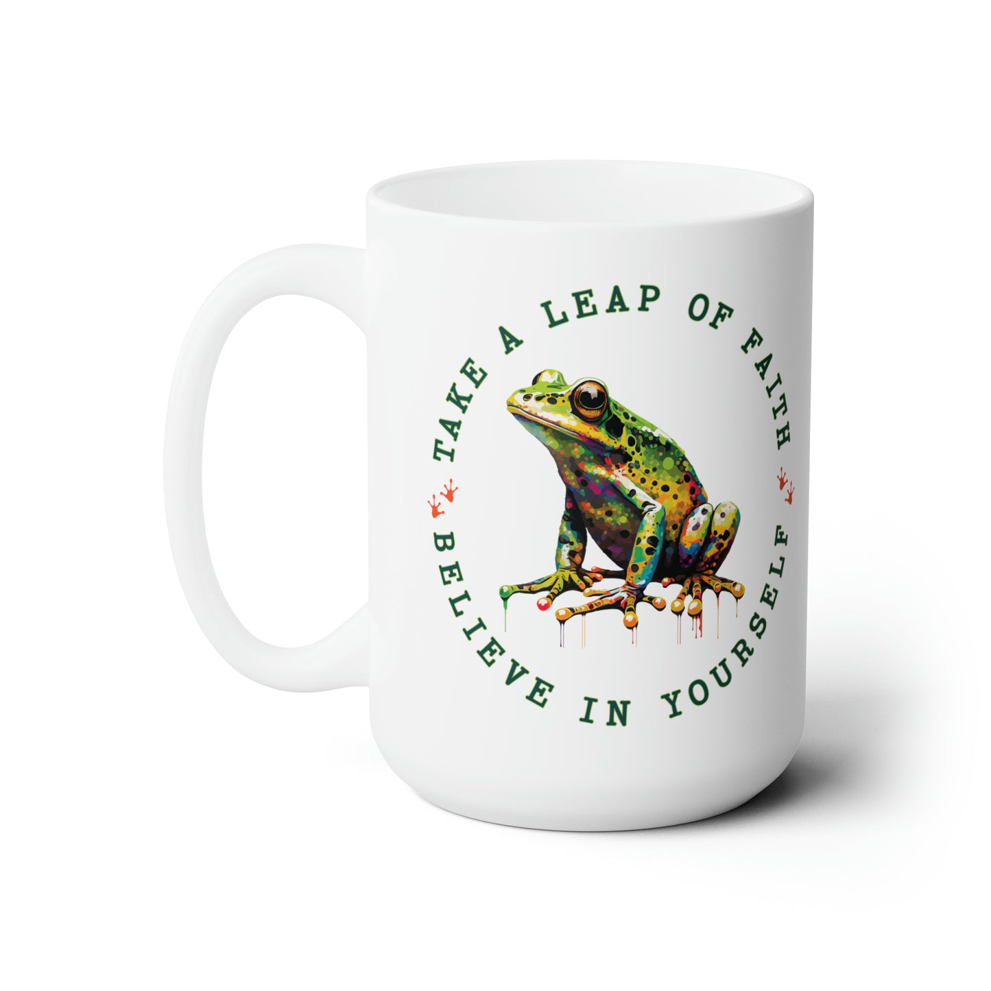 Tree Frog Coffee Mug For Leap Of Faith Hot Tea Cup For Inspirational Gift