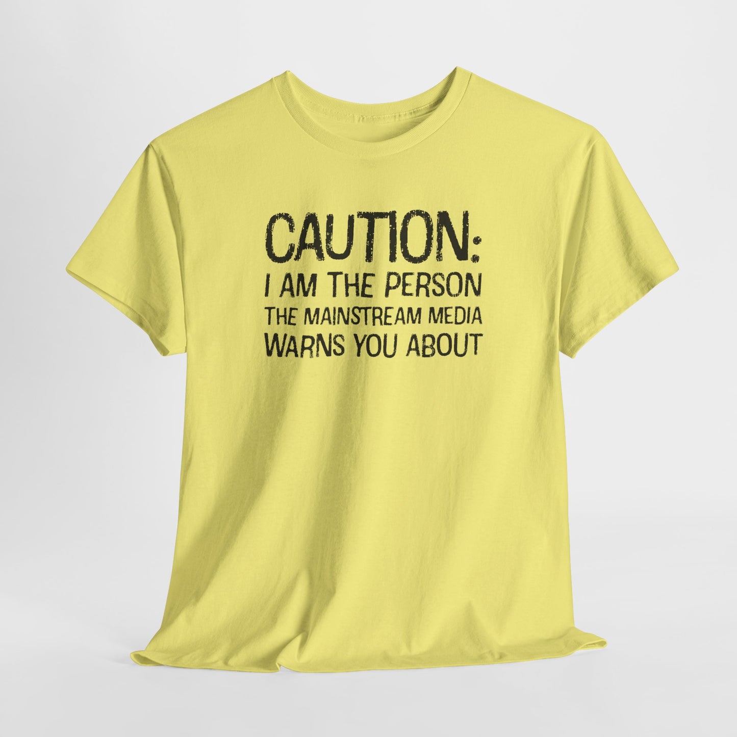 Caution Media Warning T-Shirt - Rebel Graphic Tee