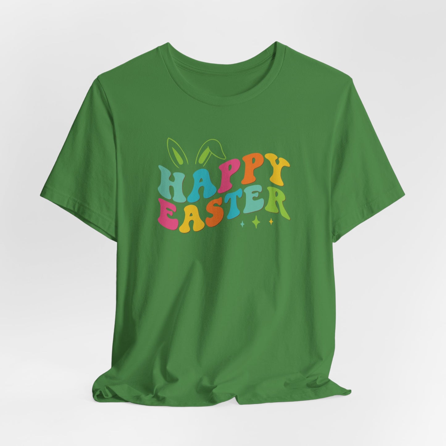 Happy Easter Bunny Ears T-Shirt - Colorful Graphic Tee