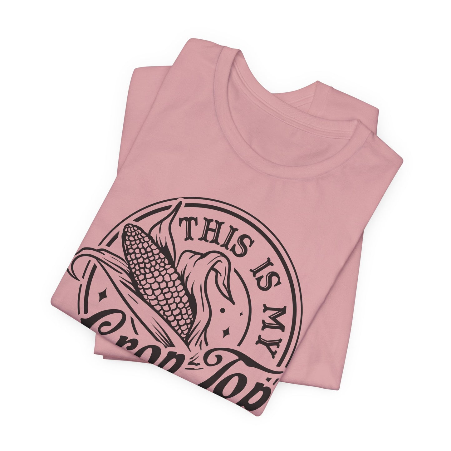 This Is My Crop Top T-Shirt - Corn Pun Graphic