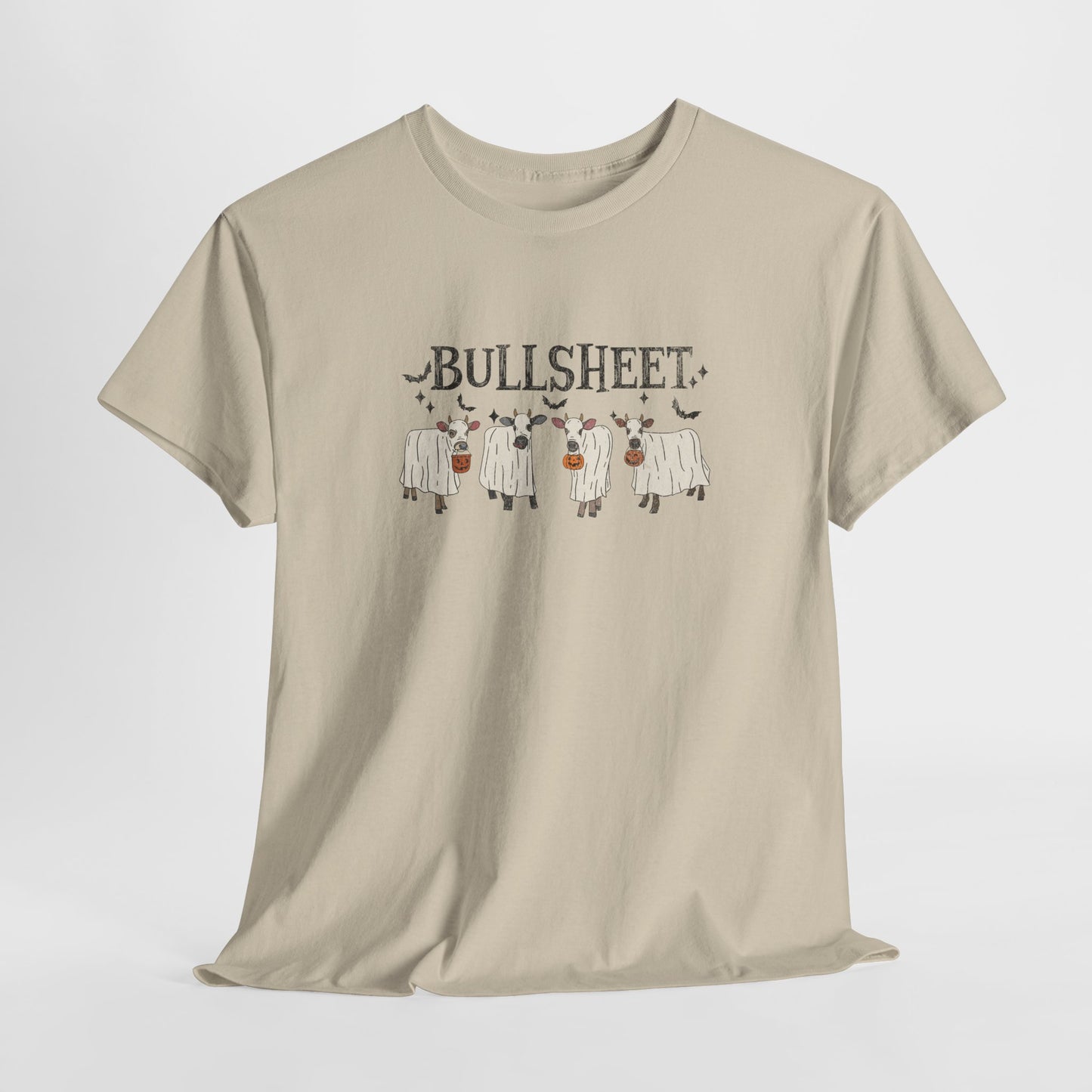 Bullsheet Ghost Cow T-Shirt - Halloween Pun Tee
