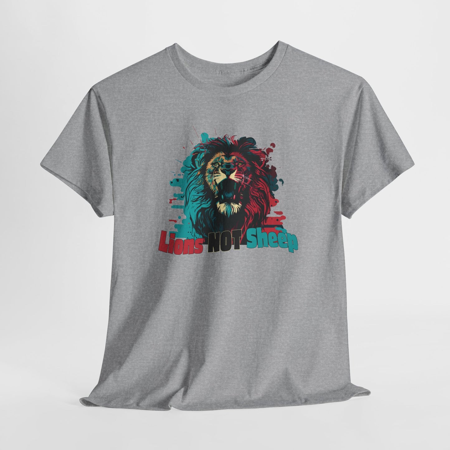 Lions Not Sheep T-Shirt - Lion Head Graphic Tee