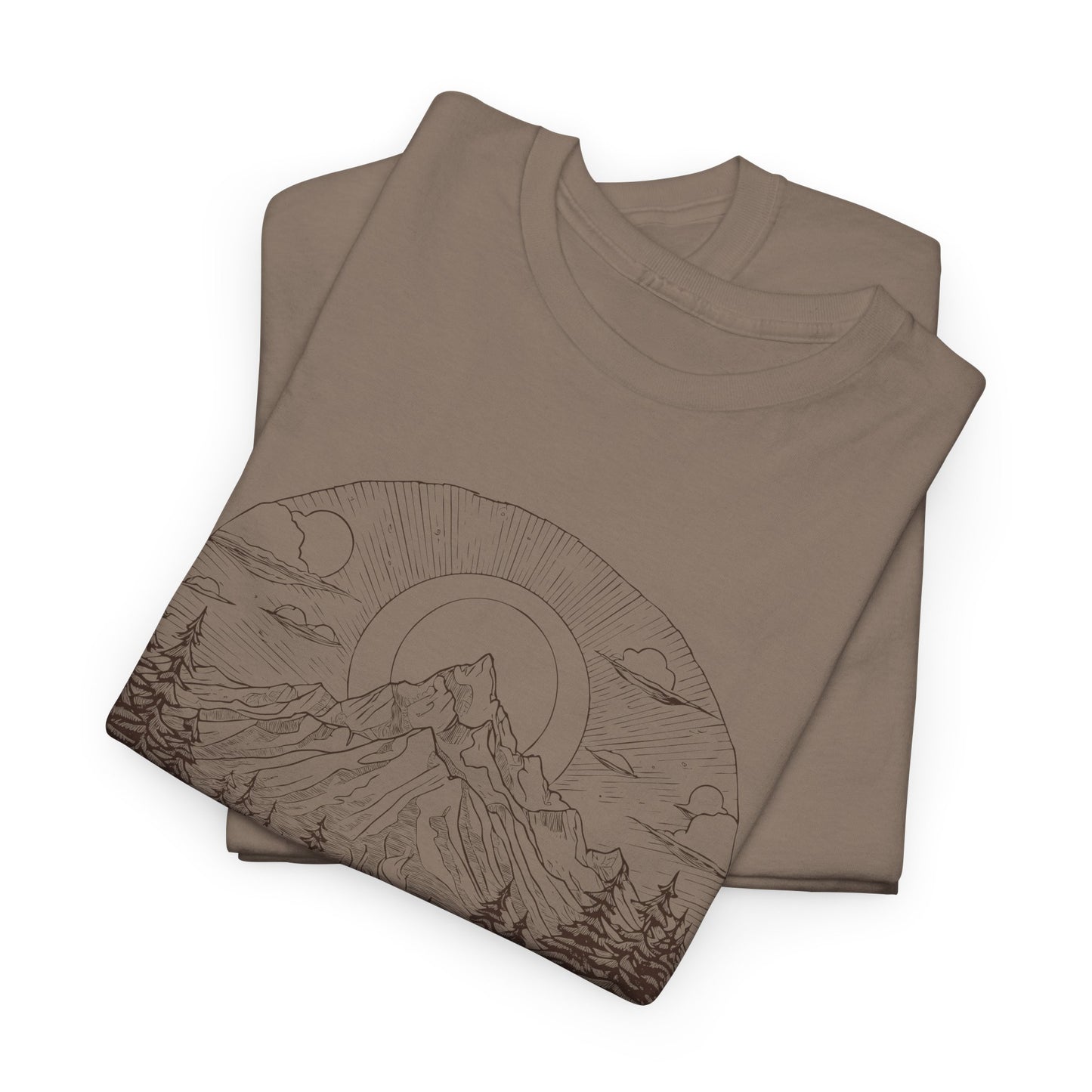 Campfire Mountain Scene T-Shirt