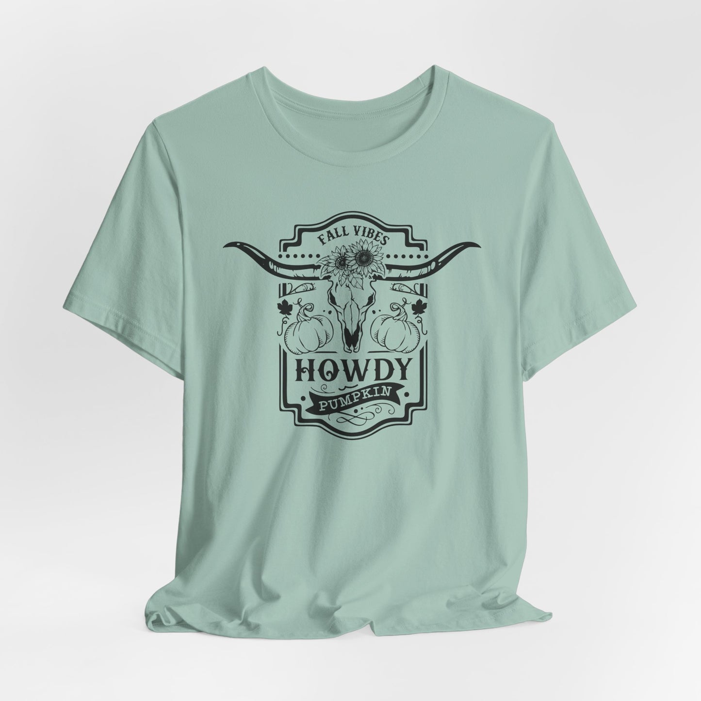 Fall Vibes Howdy Pumpkin T-Shirt - BoHo Autumn Tee