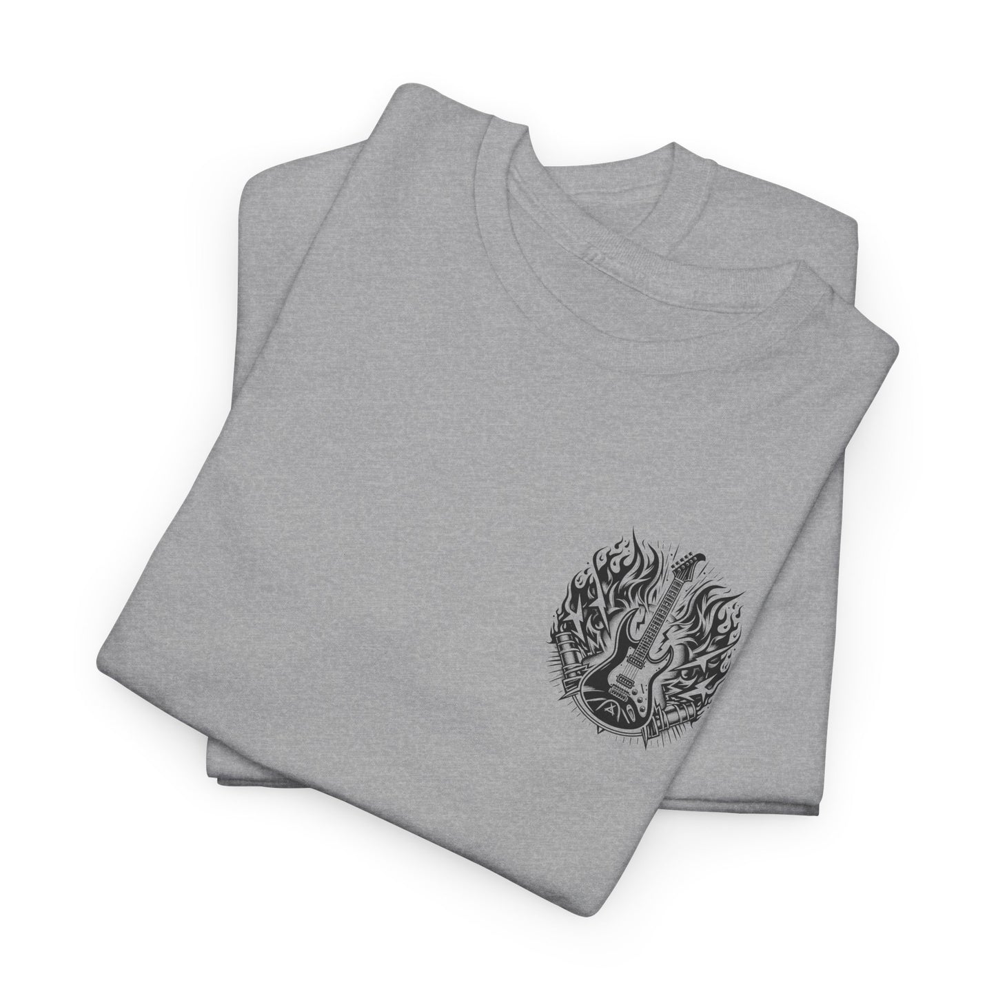 Flaming Guitar T-Shirt - Rock Graphic