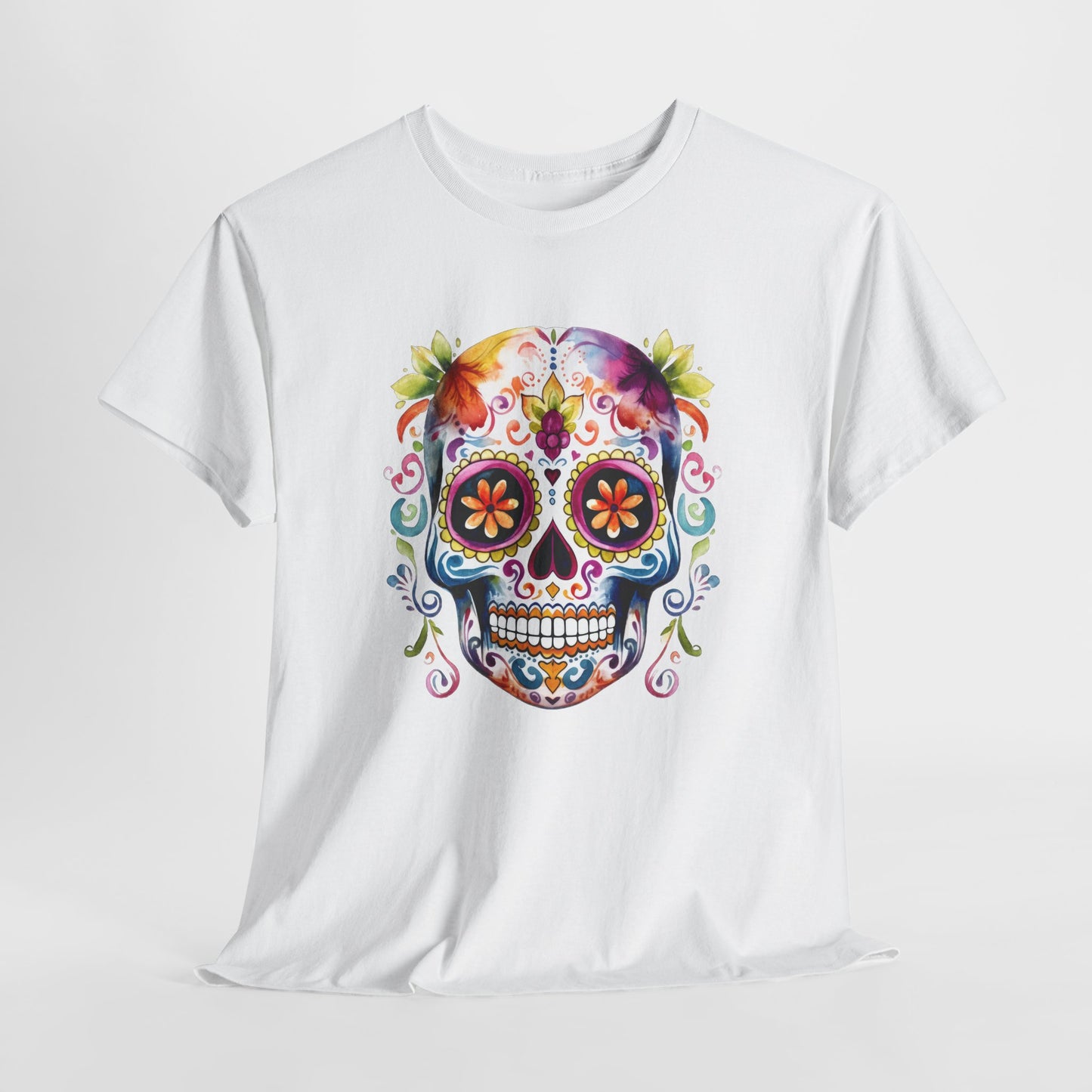 Multi-ColorSugar Skull T-Shirt - Day of the Dead Tee