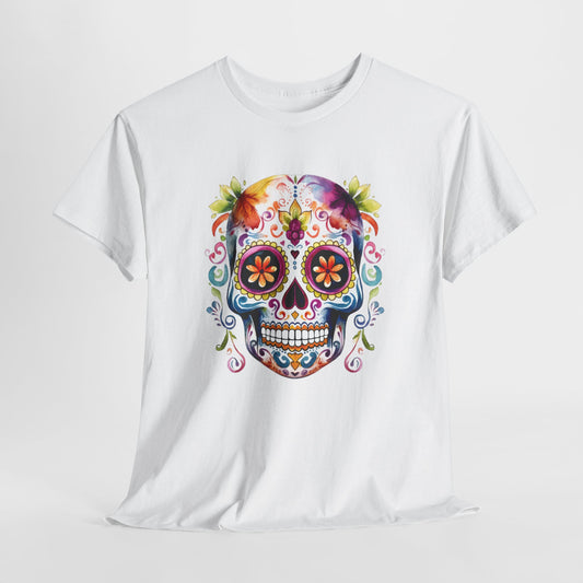 Multi-ColorSugar Skull T-Shirt - Day of the Dead Tee
