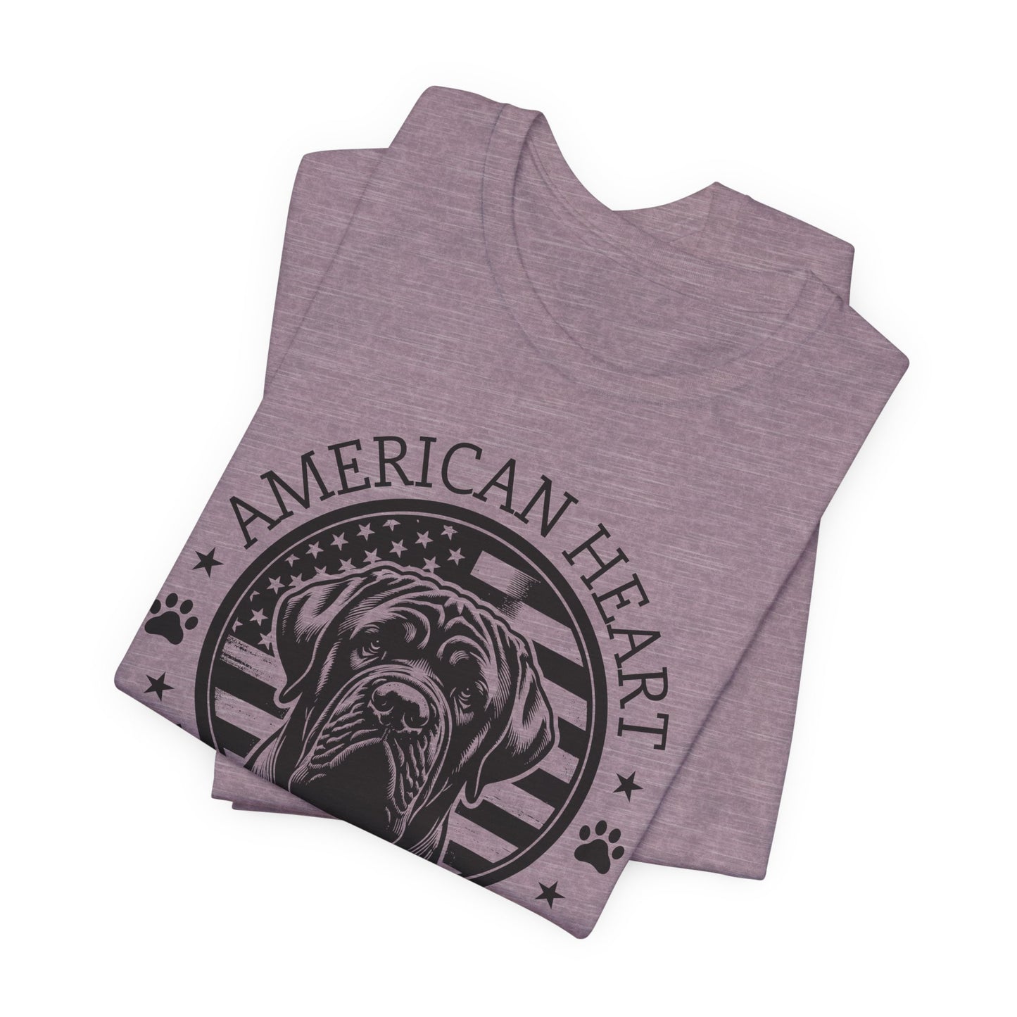 American Heart Mastiff Soul Patriotic T-Shirt