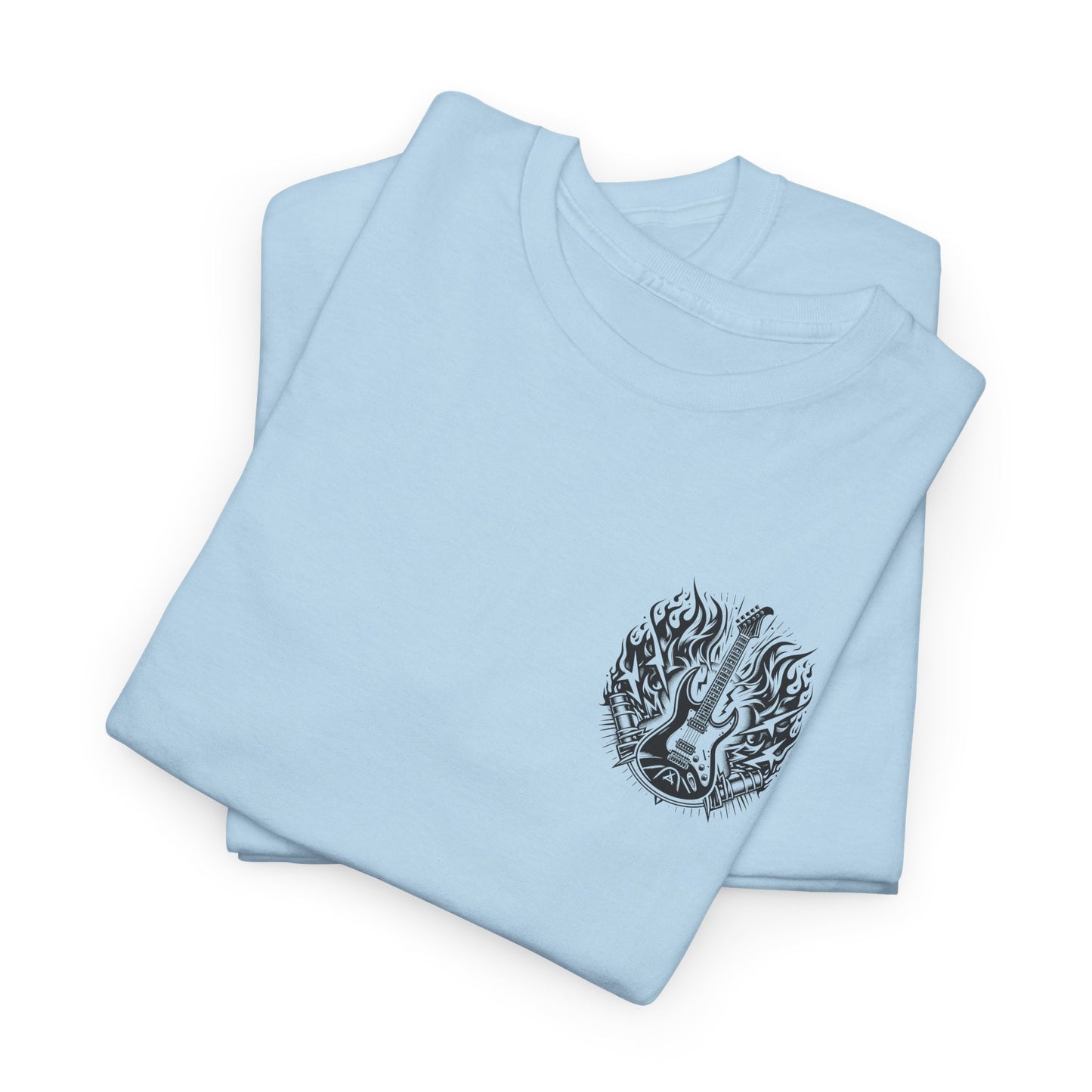 Flaming Guitar T-Shirt - Rock Graphic