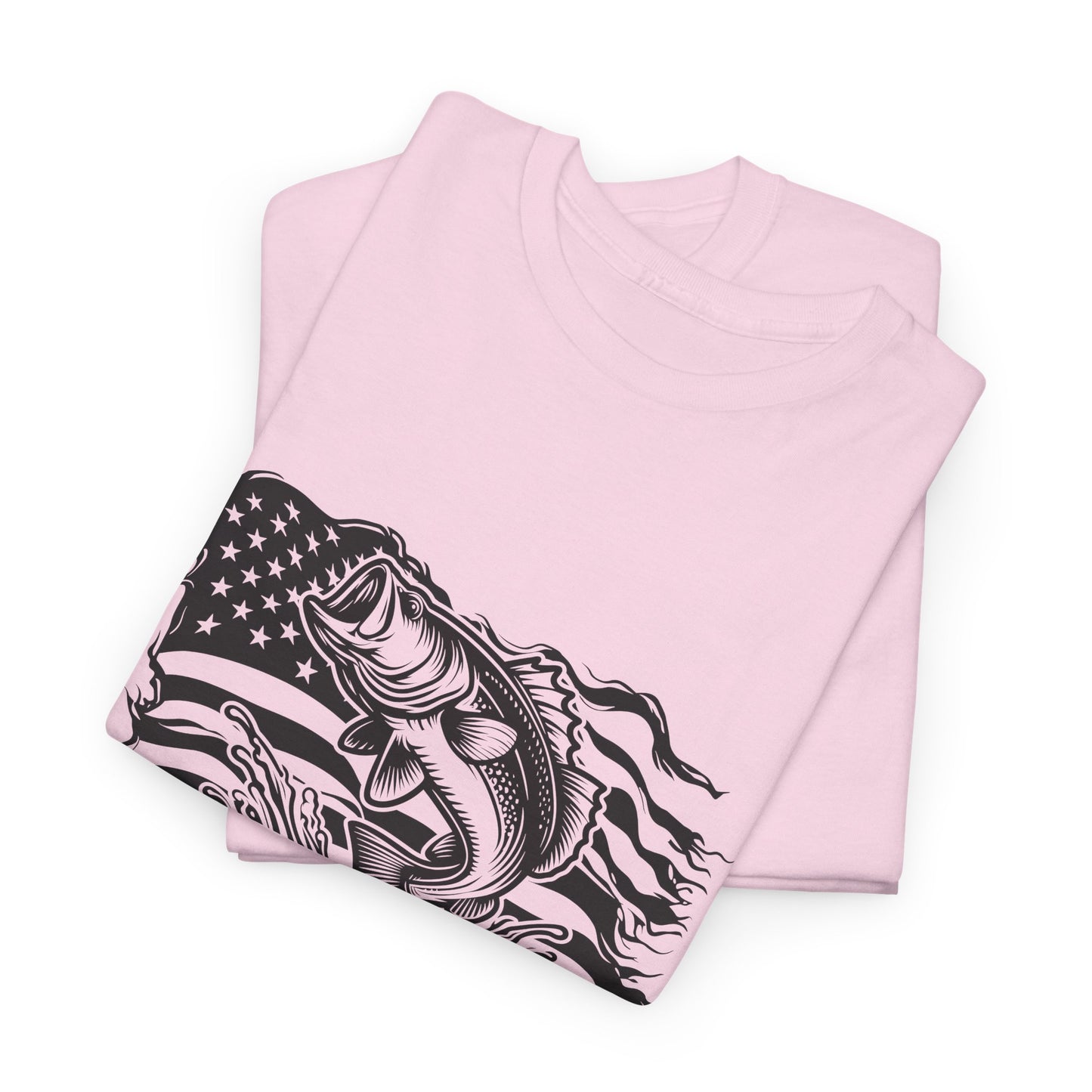 American Flag Bass T-Shirt - Patriotic Graphic Tee