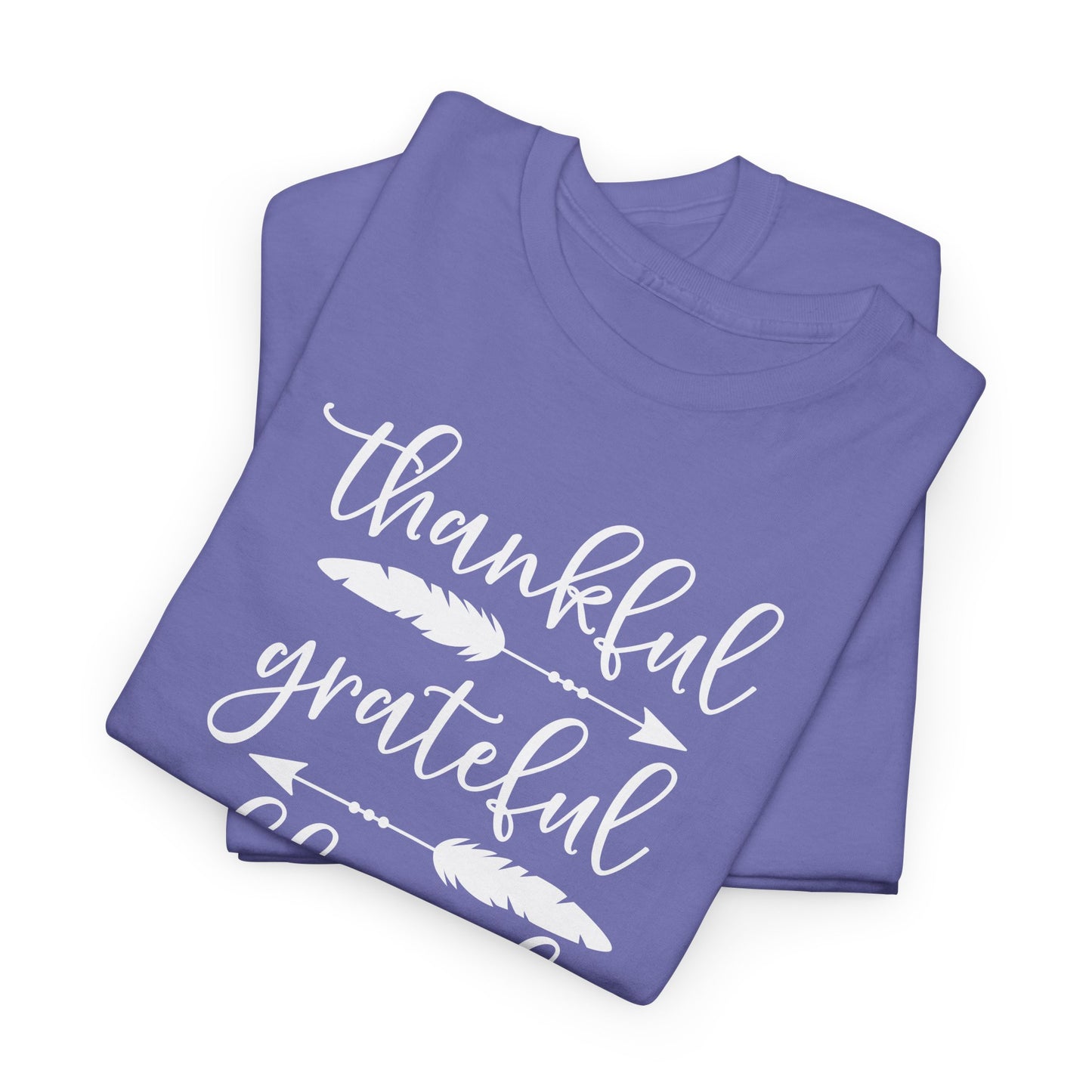 Thankful Grateful Blessed T-Shirt - Inspirational Graphic Tee