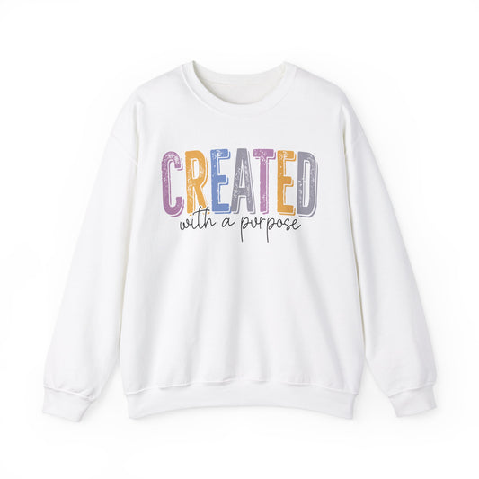 Created With a Purpose Sweatshirt - Inspirational Casual Wear