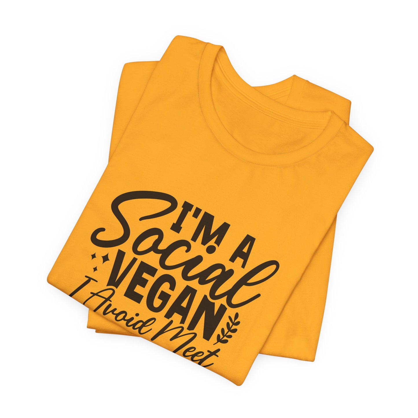 I'm a Social Social Vegan T-Shirt - Funny Pun Graphic Tee