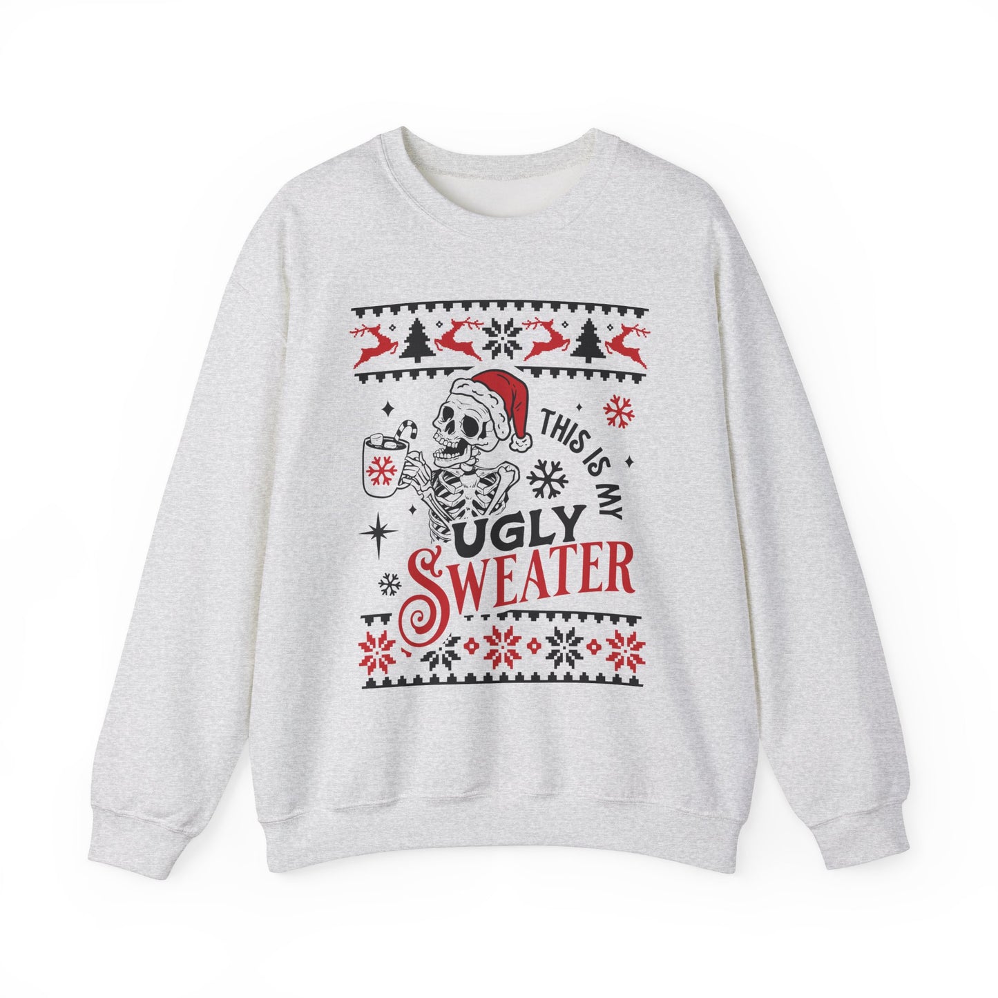 Festive Skeleton Ugly Sweater Sweatshirt