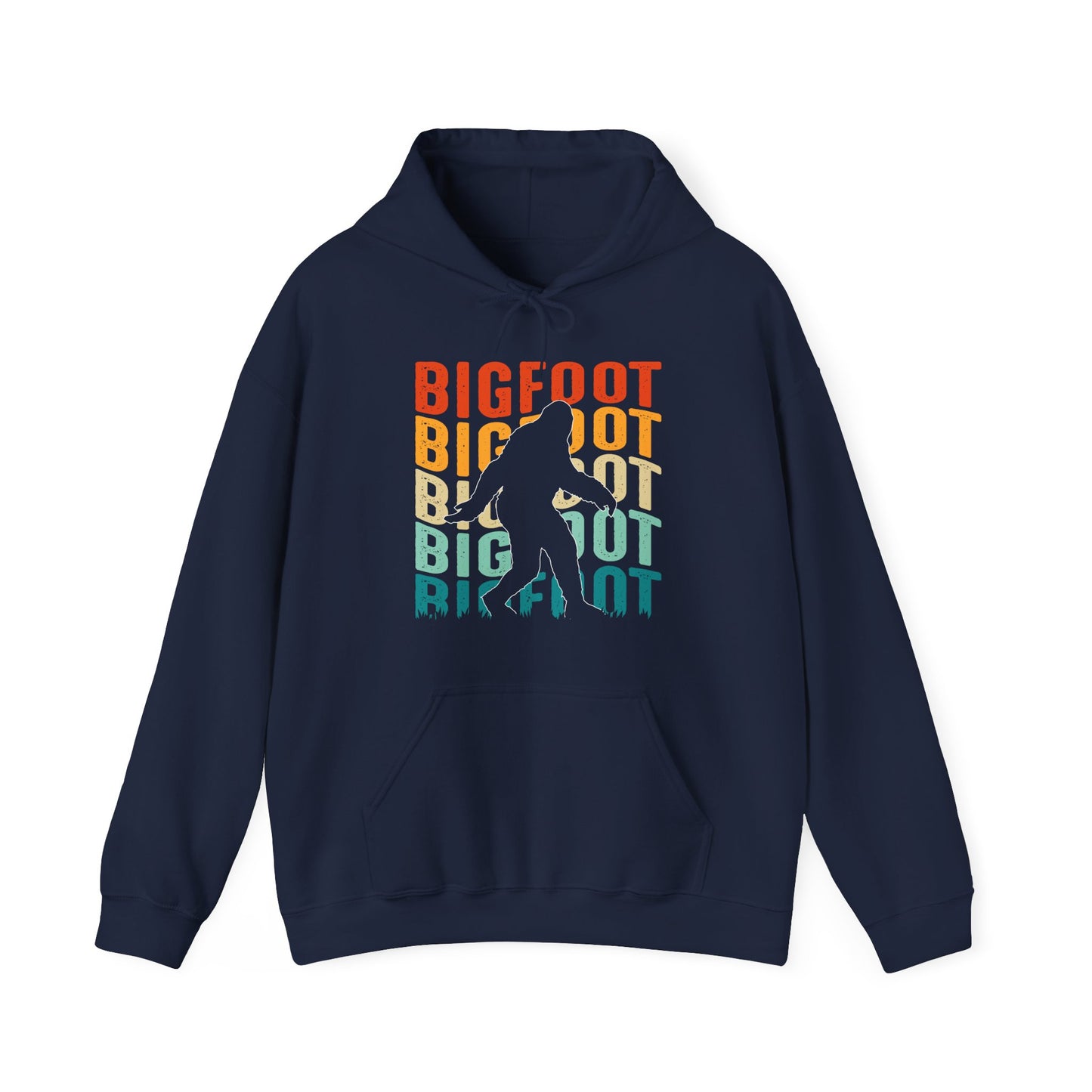 Bigfoot Silhouette Hoodie - Cryptid Outline Design