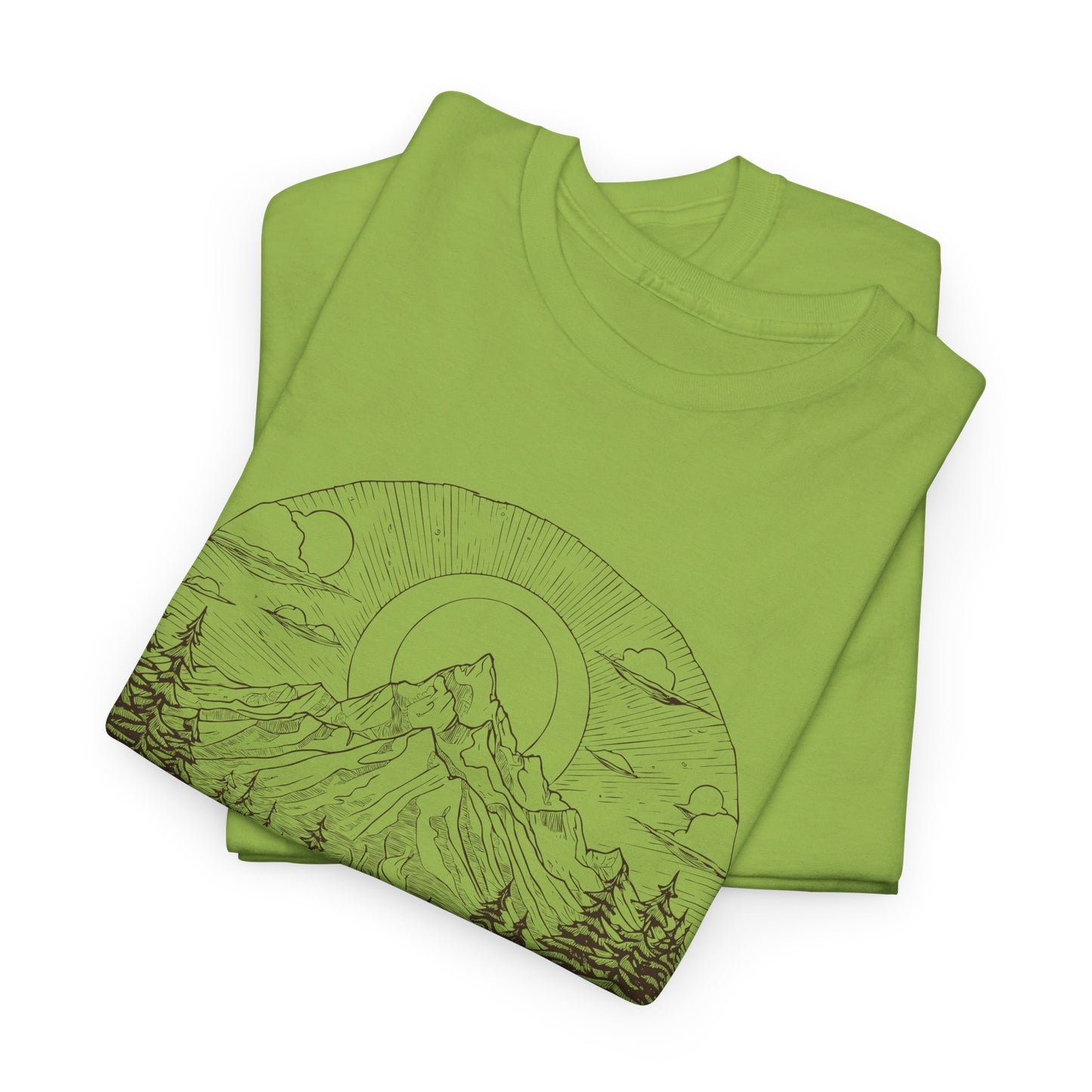 Campfire Mountain Scene T-Shirt