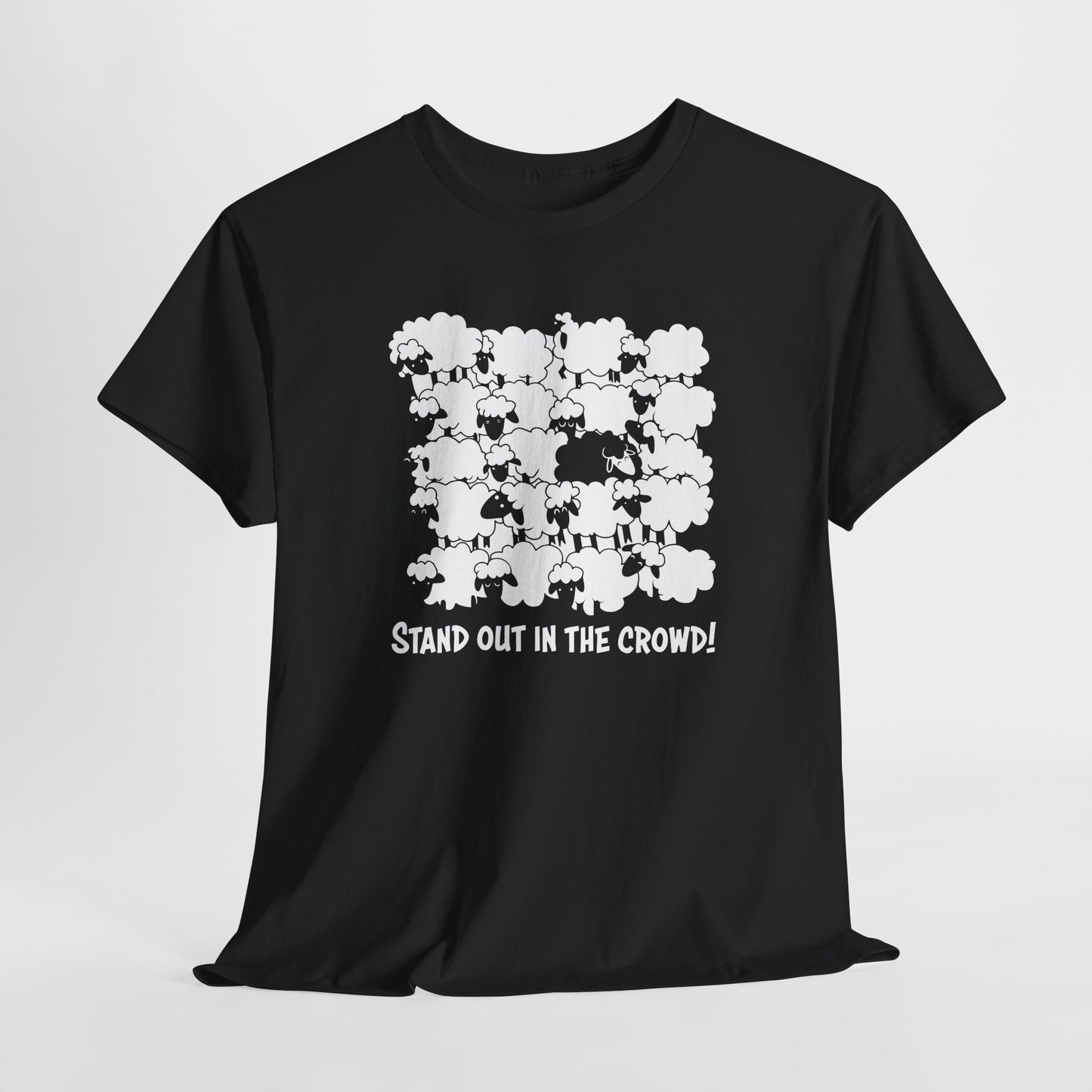 Stand Out in the Crowd Black Sheep T-Shirt - Sheeple Tee