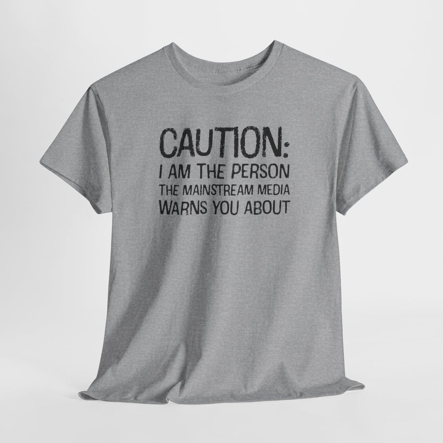 Caution Media Warning T-Shirt - Rebel Graphic Tee