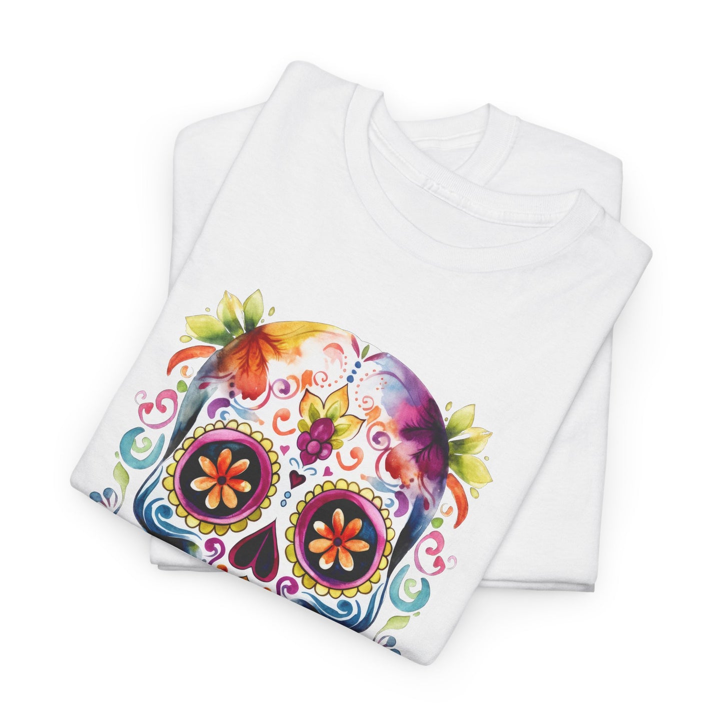 Multi-ColorSugar Skull T-Shirt - Day of the Dead Tee