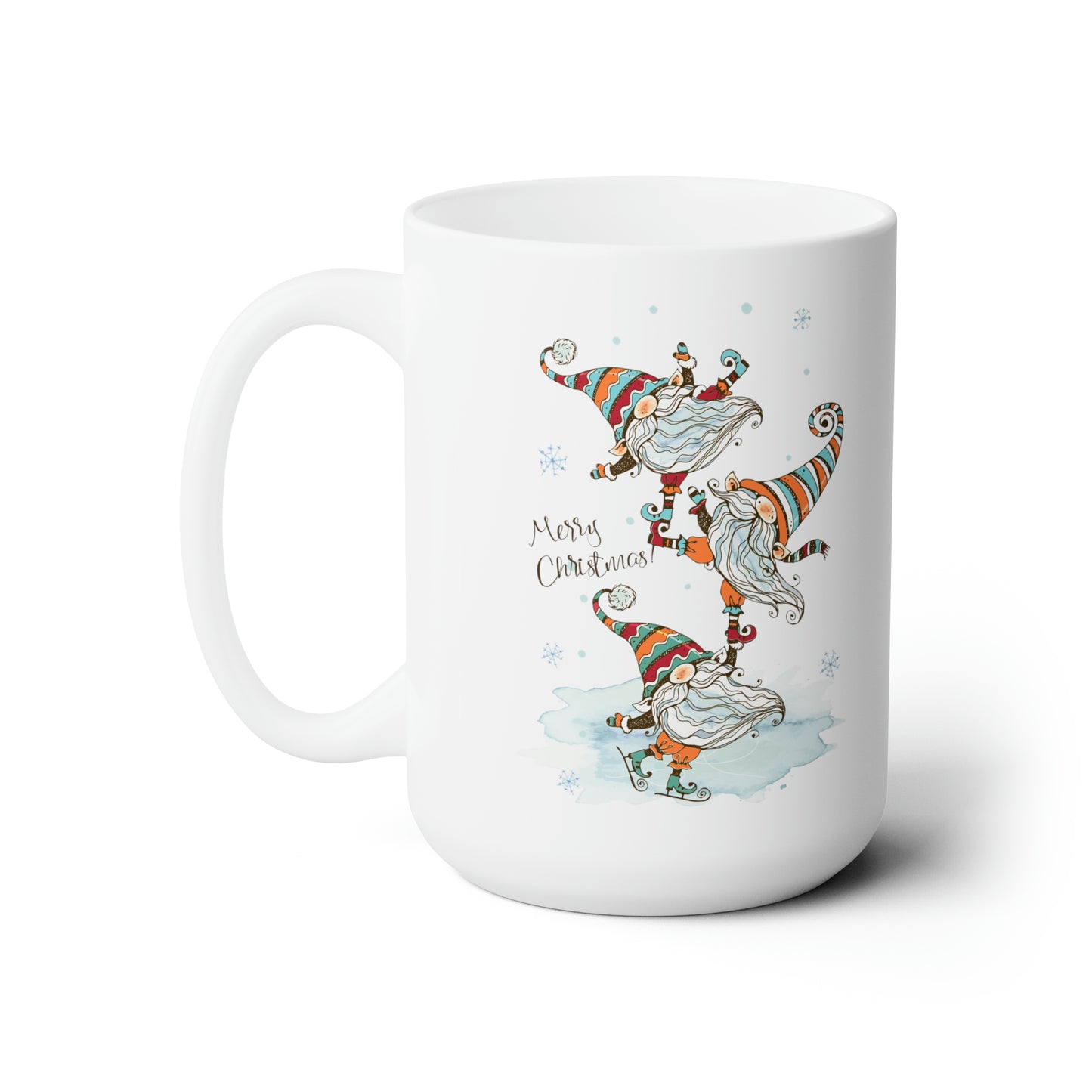 Skating Gnomes Christmas Coffee Hot Tea Cocoa Mug