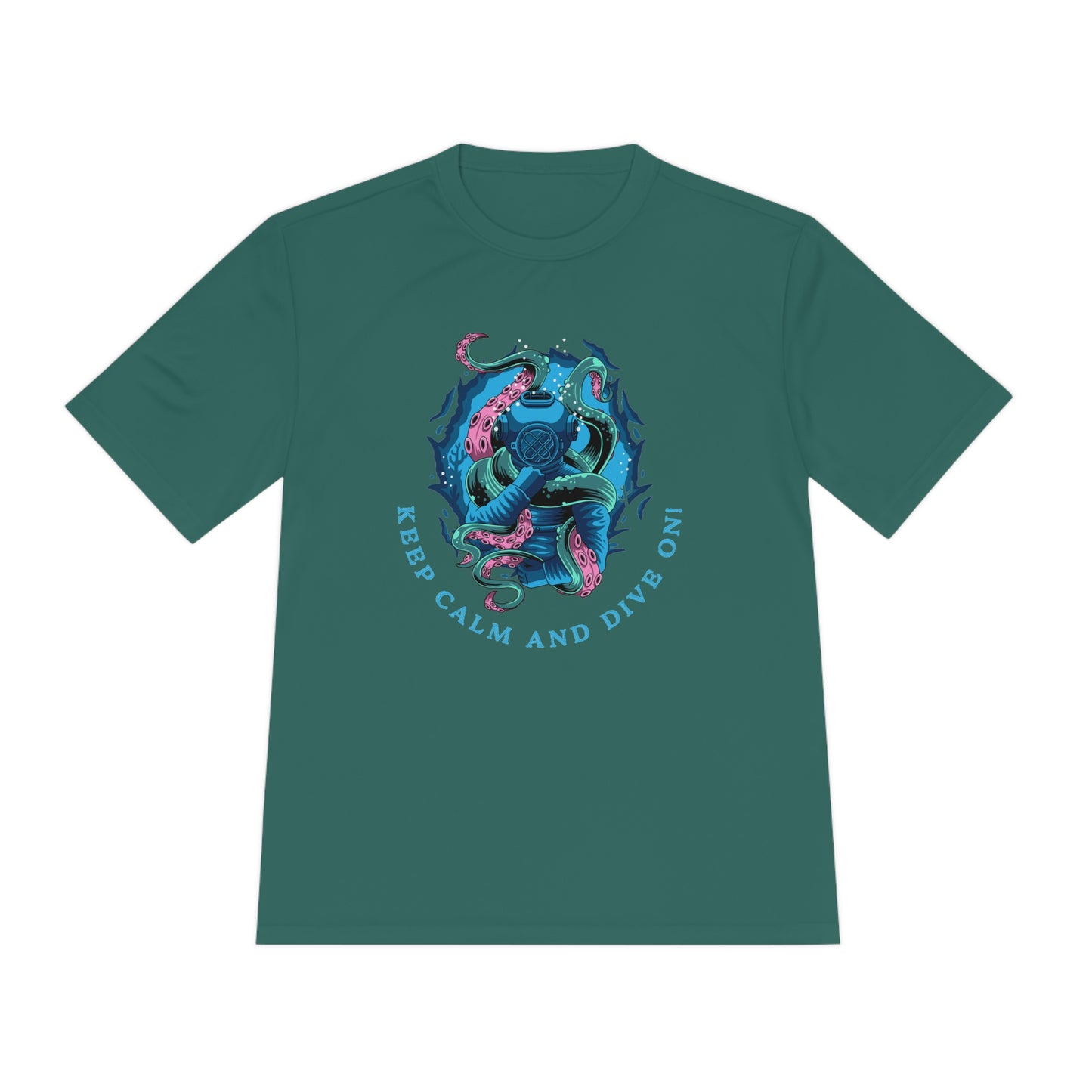 Keep Calm and Dive On Moisture Wicking T-Shirt - Scuba Tee