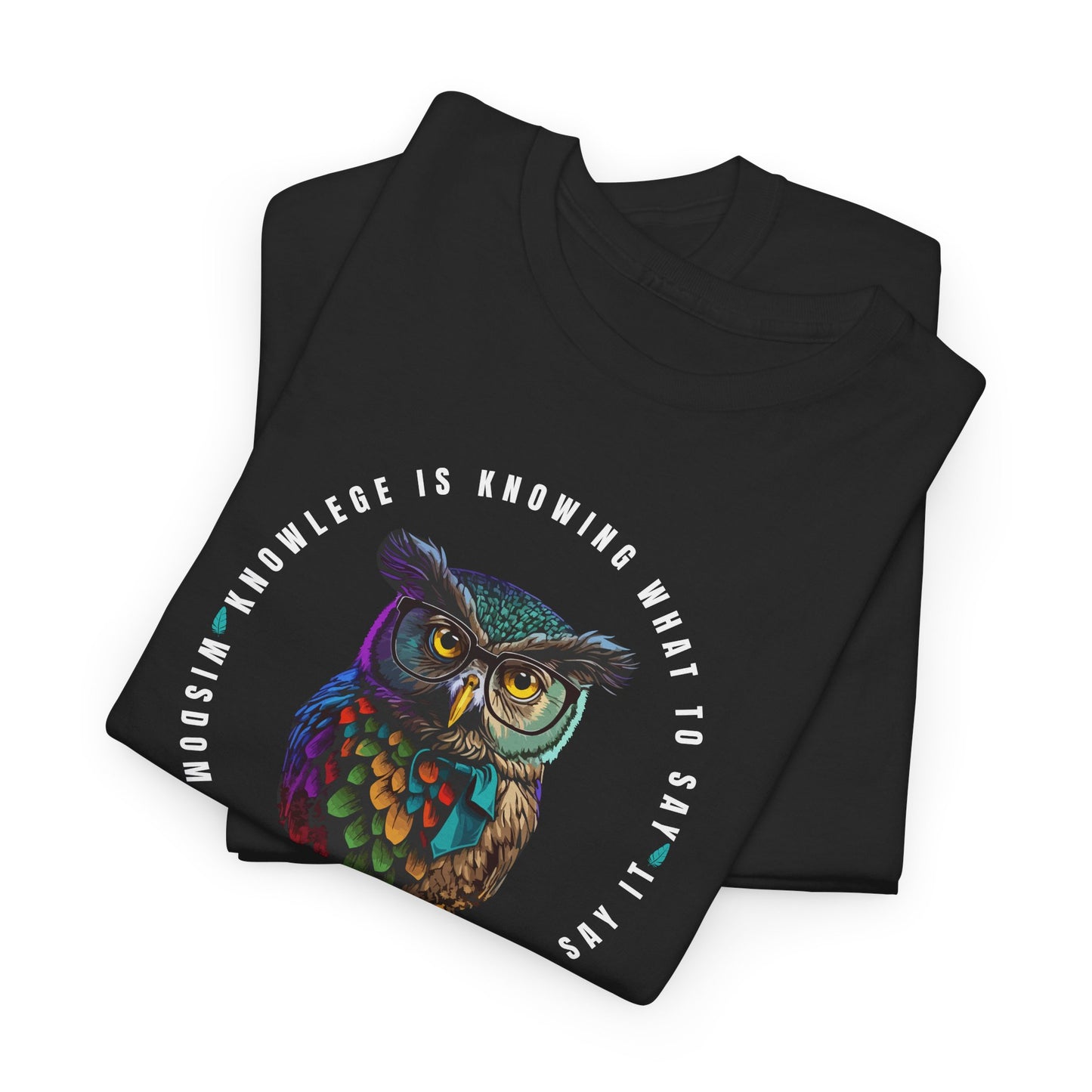 Wisdom Owl T-Shirt - Knowledge Quote Tee