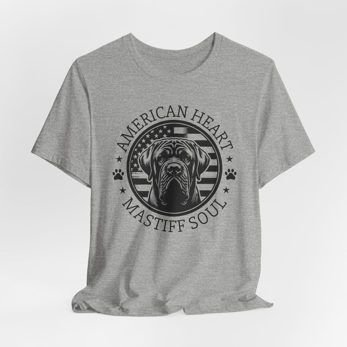 American Heart Mastiff Soul Patriotic T-Shirt