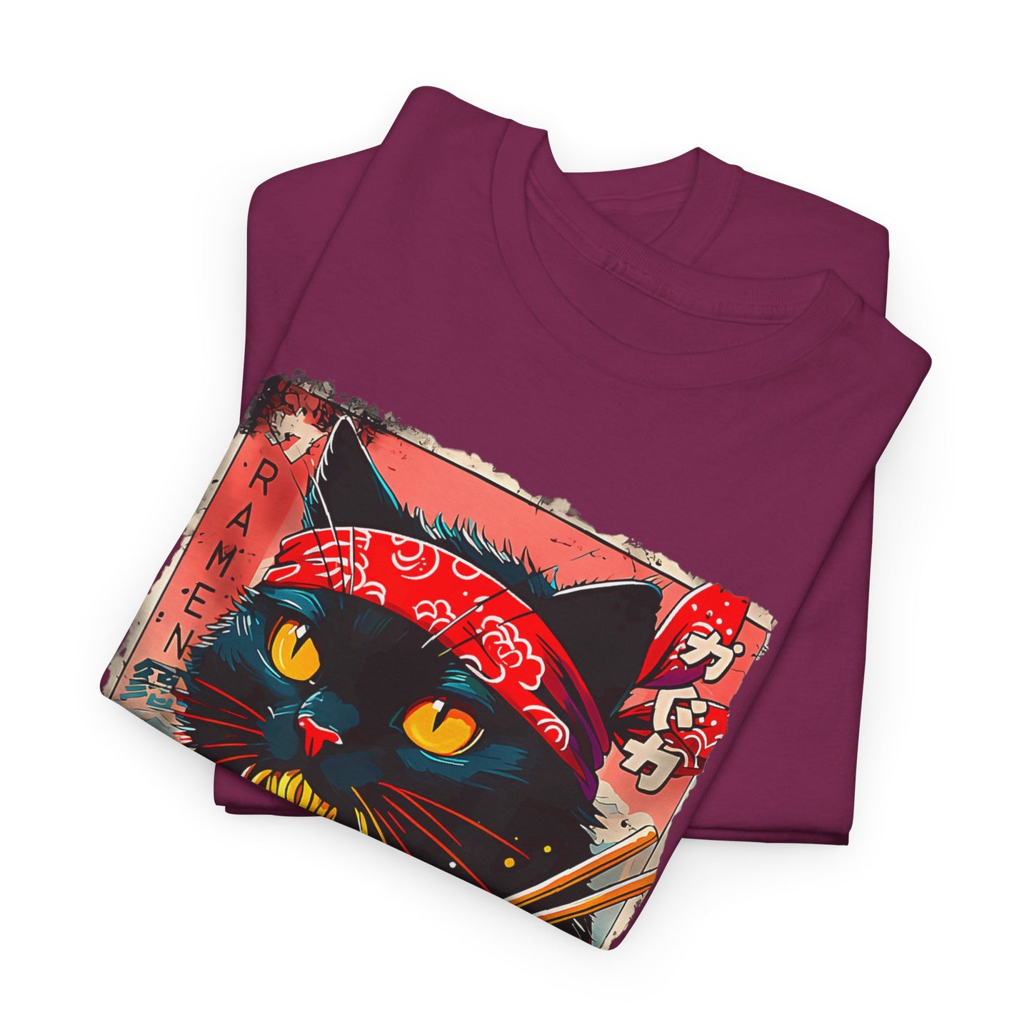 Ramen Cat T-Shirt - Japanese Graphic Design