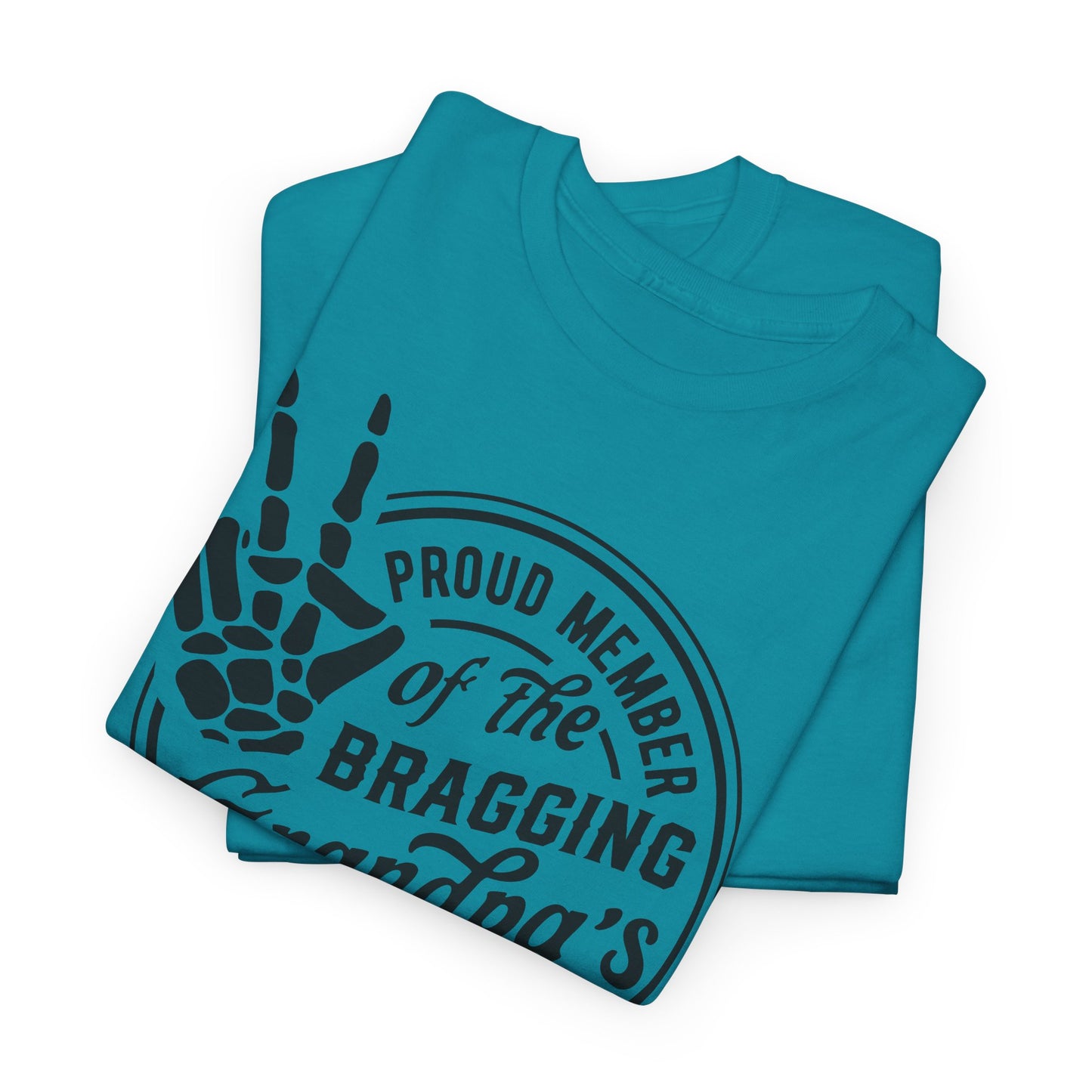 Bragging Grandpa's Club Tee - Skeleton Peace Sign