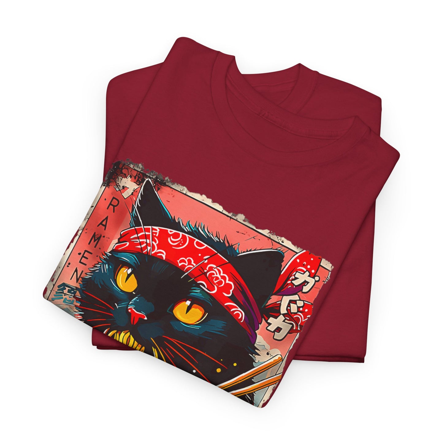 Ramen Cat T-Shirt - Japanese Graphic Design