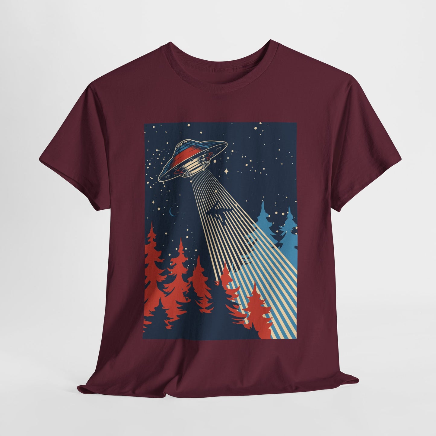 UFO Abduction T-Shirt - Forest Encounter Graphic