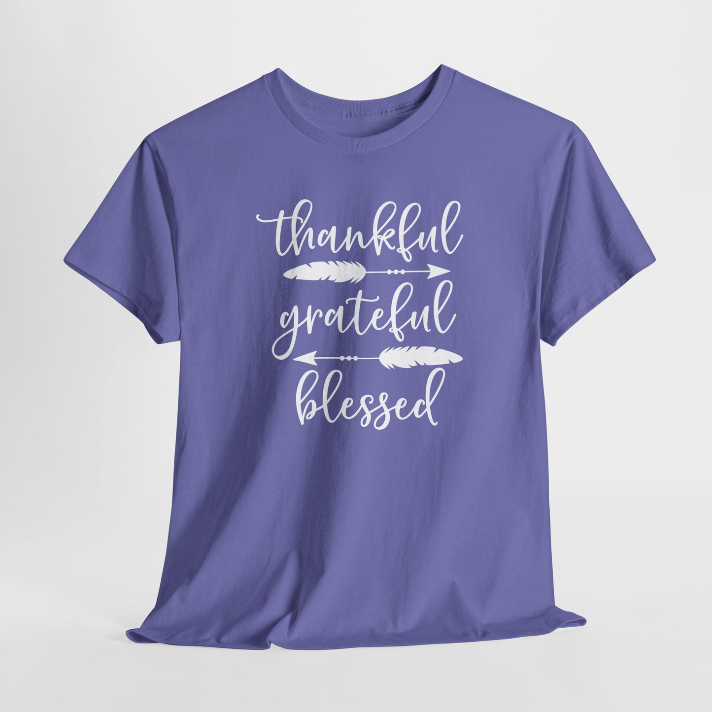 Thankful Grateful Blessed T-Shirt - Inspirational Graphic Tee
