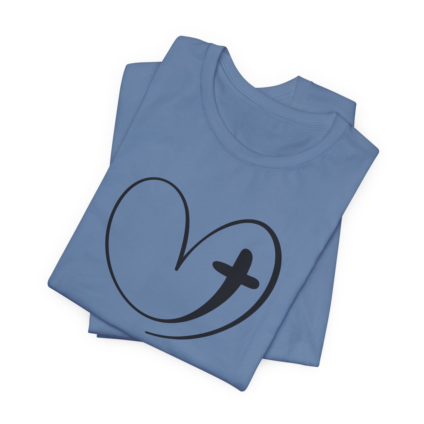 Heart Cross T-Shirt - Classic Christian Graphic Tee