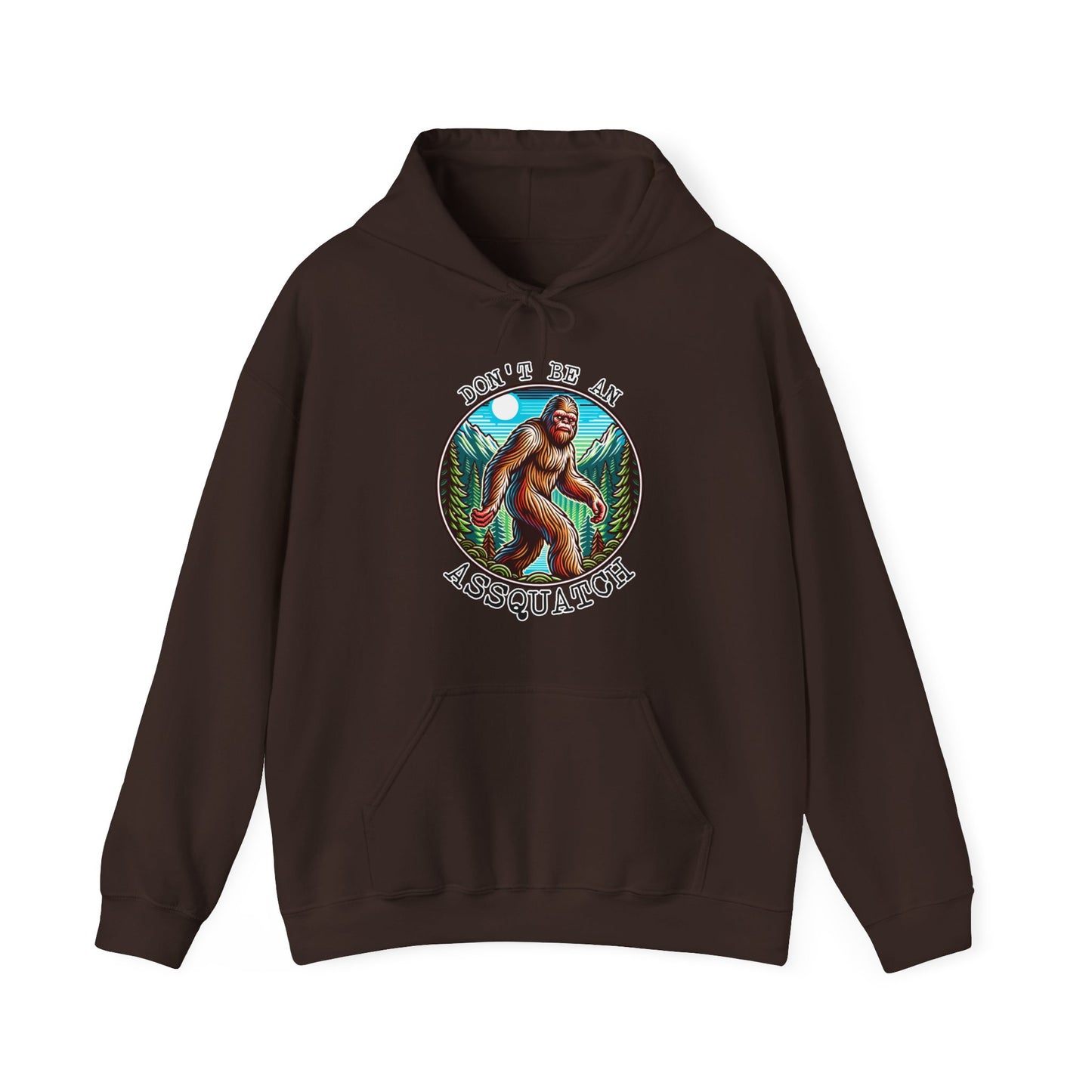 Bigfoot Assquatch Hoodie - Don't Be a Jerk Design