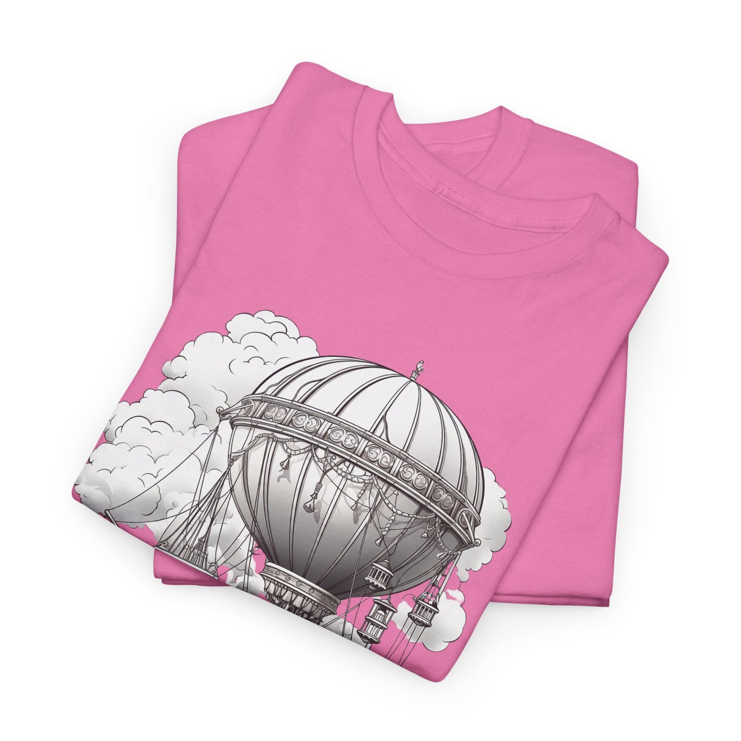 Steampunk Airship T-Shirt - Retro Aviation Graphic