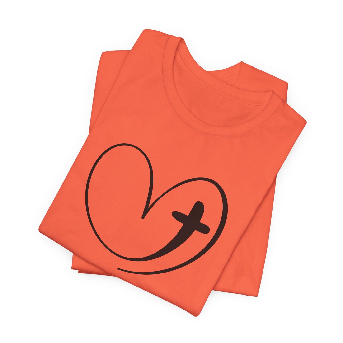 Heart Cross T-Shirt - Classic Christian Graphic Tee