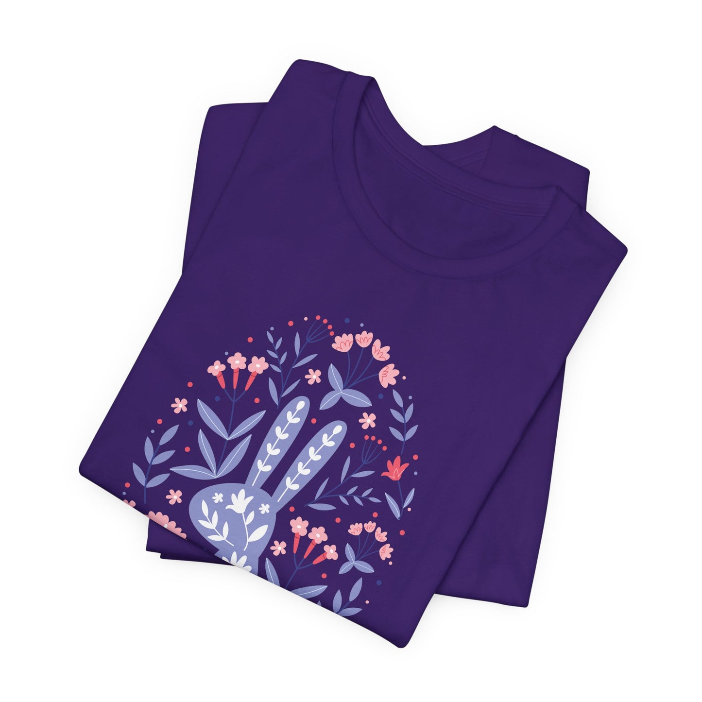 Egg Bunny Floral T-Shirt - Spring Graphic Tee