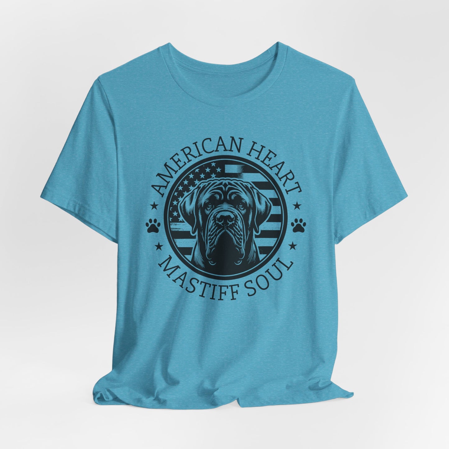 American Heart Mastiff Soul Patriotic T-Shirt