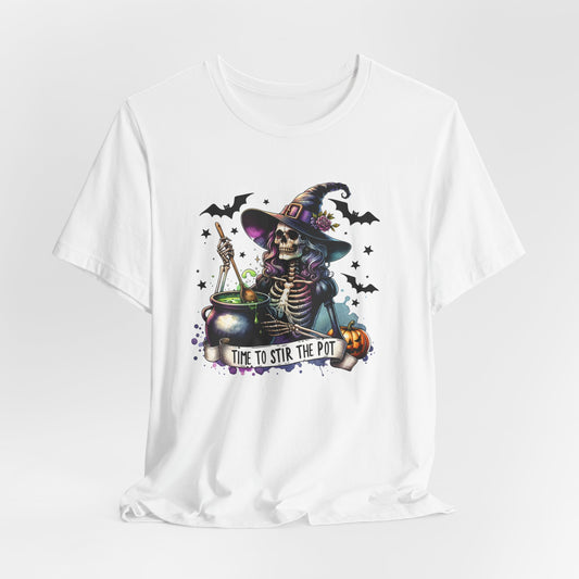 Time to Stir the Pot Witch T-Shirt - Funny Halloween Tee
