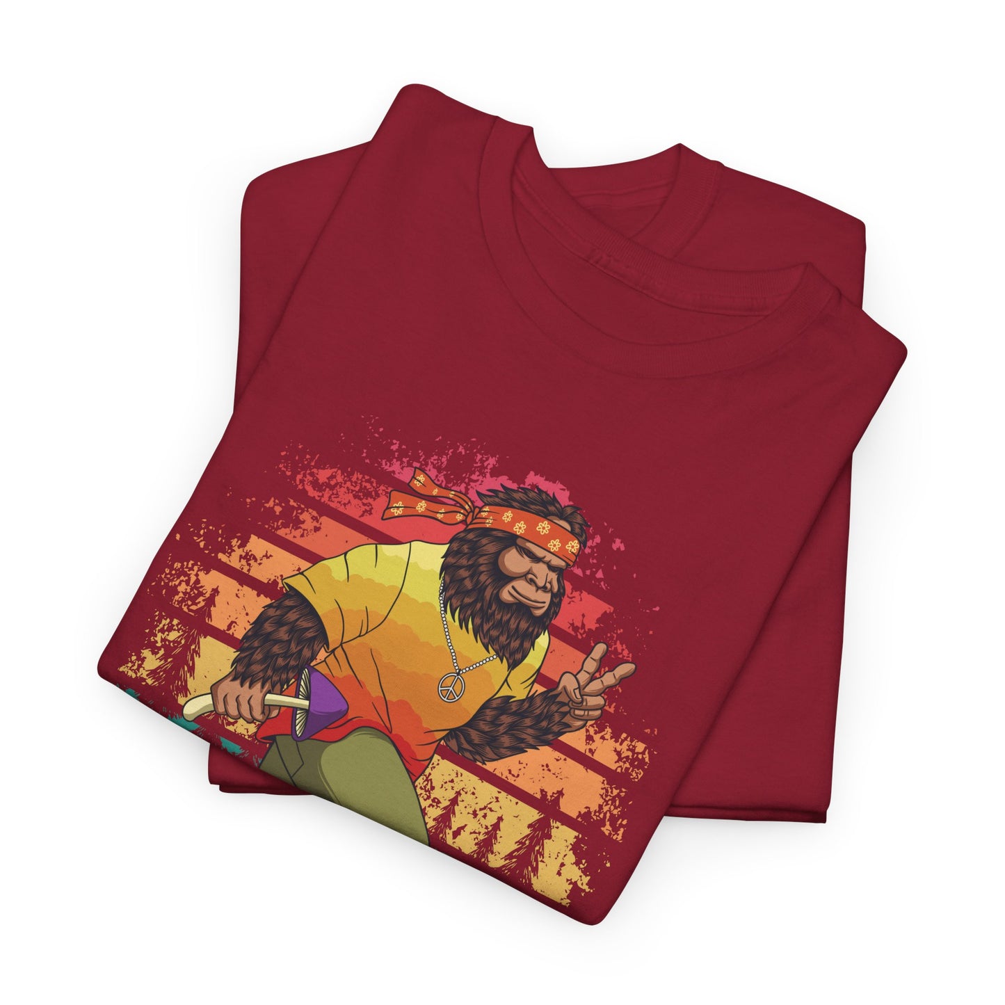 Hippie Bigfoot T-Shirt - Funny Sasquatch Design