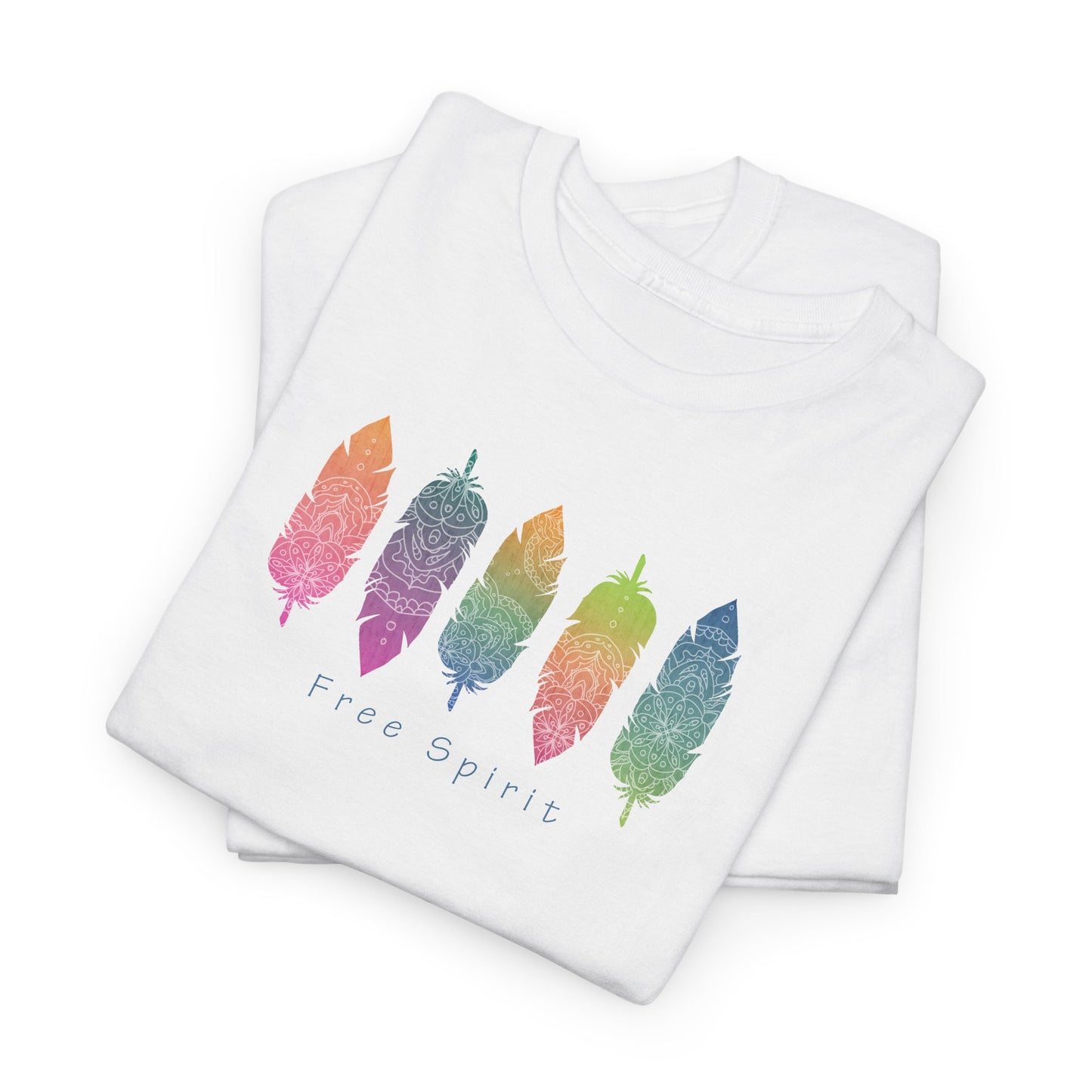 Free Spirit Colorful Feather T-Shirt