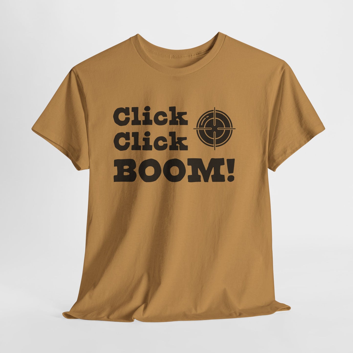 Click Click Boom T-Shirt - Gun Sight Graphic Tee