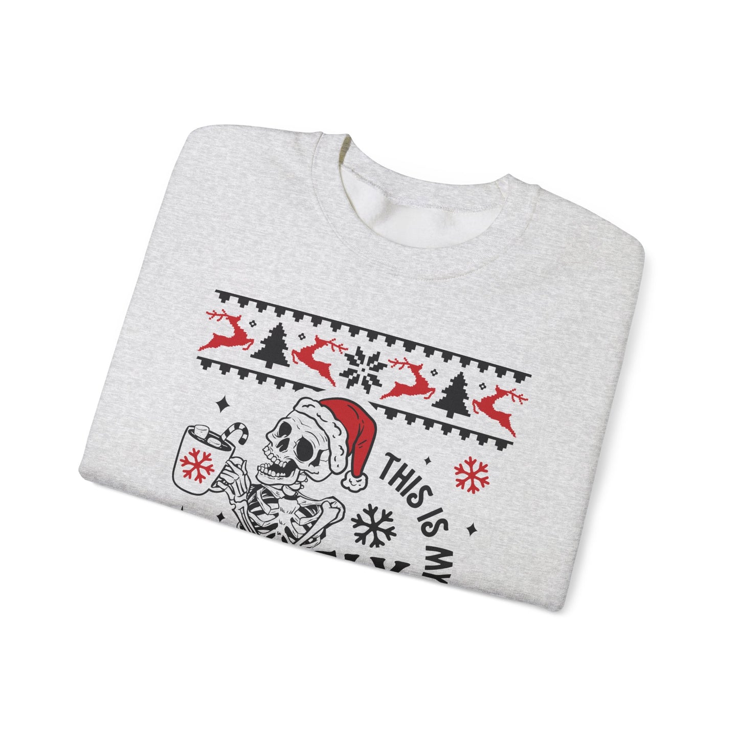 Festive Skeleton Ugly Sweater Sweatshirt